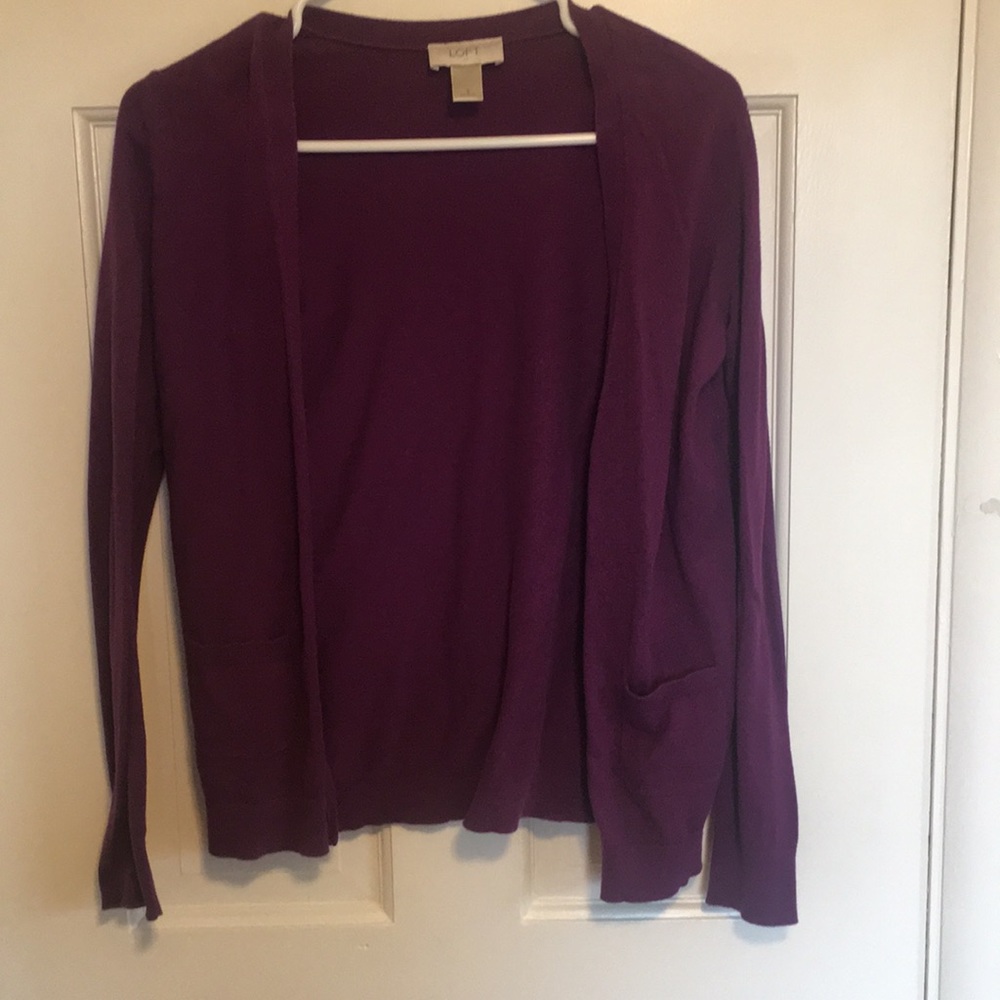 Purple cardigan